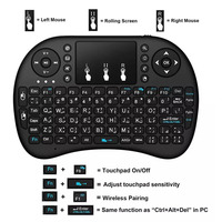 Baru Panas 2.4G I8 + Mini Keyboard Wireless Touch Pad Mouse Backlit Gaming Keyboard untuk HTPC Tablet Laptop PC