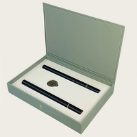 Boîte cadeau noire de haute qualité pour tasses, en matériaux rigides de 2 mm avec insert en mousse, logo personnalisé estampé à chaud