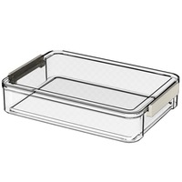 Caja de Almacenamiento Transparente para Archivos A4 con Clip para Oficina