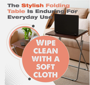 Mesas Plegables para <span class=keywords><strong>TV</strong></span> para Comer, 19 x 15 x 26 Pulgadas, Color Café, Juego de 2 - Product Image 5