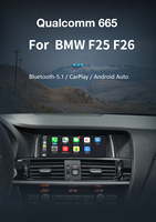 Autoradio tactile OLED avec CarPlay sans fil et Android Auto Qualcomm 665 pour BMW X3/X4 (F25/F26) 2010-2017, WiFi 4G intégré, garantie 1 an