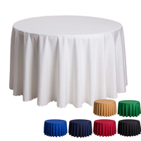 Nappe Ronde Colorée Personnalisée Lavable en Polyester Housse de Table Décorative pour Mariages et Événements