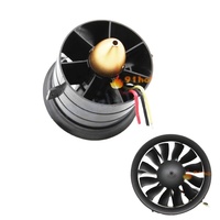 Système de ventilateur à pales cannelées (EDF) 64 mm/70 mm à 12 pales et 90 mm/120 mm à 11 pales pour avion à réaction avec moteur sans balais, avion RC et hélicoptère RC