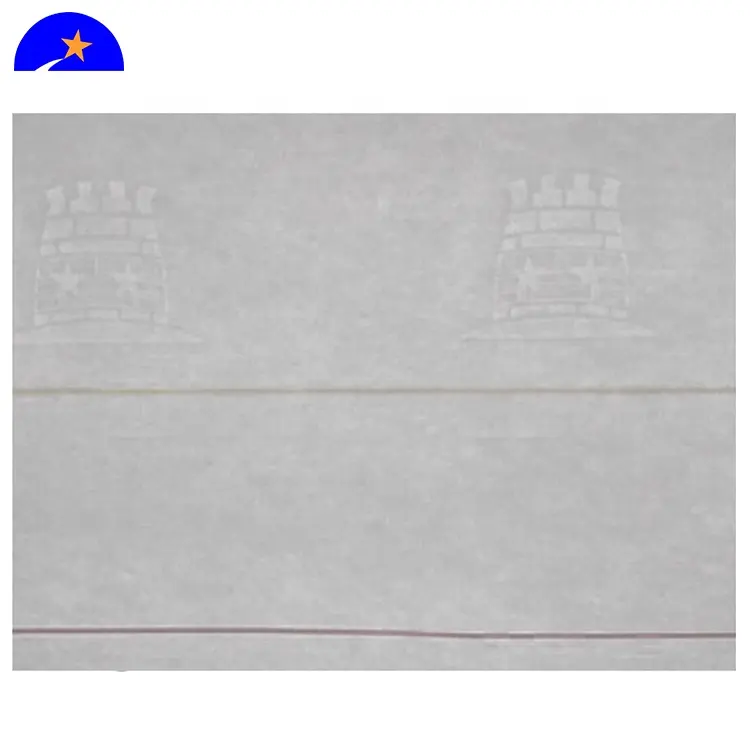 Marca d' água papel 100% algodão papel com rosca de segurança e marcação de papel personalizada, marca de água e cupomos impressão empresa