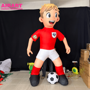 Niño Futbolista Rojo <span class=keywords><strong>para</strong></span> Decoración <span class=keywords><strong>de</strong></span> Eventos <span class=keywords><strong>de</strong></span> Clubes <span class=keywords><strong>de</strong></span> Fútbol, Personaje Inflable <span class=keywords><strong>de</strong></span> Niño Futbolista <span class=keywords><strong>para</strong></span> Accesorios <span class=keywords><strong>de</strong></span> Escenario - Product Image 4