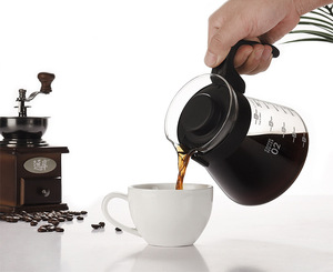 Serveur de café en verre Verser sur Carafe <span class=keywords><strong>Micro</strong></span>-ondes 600mL Café goutteur Pot à café en verre - Product Image 6