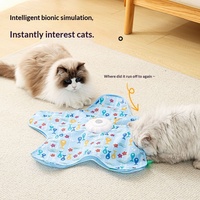 Jouet interactif pour chat avec plumes, activé par le toucher, avec baguette de stimulation pour un jeu apaisant et sécurisé