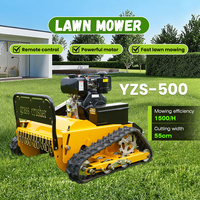 Sistem Motor Kuat Pemotong Rumput Crawler Efisiensi Pemotongan Tinggi Mesin Pemotong Rumput Mini Robot Flail