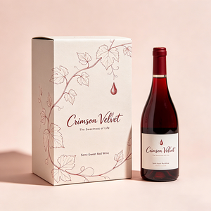 Boîte d'emballage de vin rouge semi-doux en carton pliable avec impression UV et logo personnalisé pour la vente en gros - Product Image 2