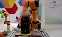 Robot collaboratif (cobot) personnalisable et réglable pour le polissage et le meulage, 6 axes, charge utile 5 kg, avec PLC, pour pièces automobiles, quincaillerie et 3C