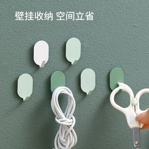 <b>Adhesive</b> Wall <b>Hooks</b> Mixed Colors 8 Pcs Rectangle Shape For Bathroom Door Clothes And Towel Storage - Product Image 4