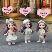 Vêtements pour poupée BJD de 16 cm, ensemble de robe Lolita de style princesse pour filles, modèle BJD1651002, boîte en couleur, sac en filet