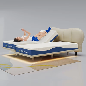 Đồ Nội Thất Phòng Ngủ Điều Khiển Từ Xa Khung Siêu Vua Kích Thước Sang Trọng Có Thể Điều Chỉnh Giường Với Bộ Nhớ Bọt Nệm - Product Image 2