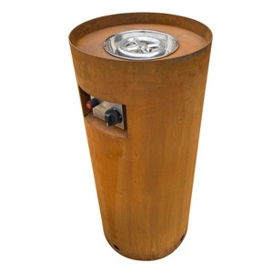 Corten หลุมไฟโพรเพนกลางแจ้งรูปทรงกระบอกสำหรับลานและสวน - Product Image 4