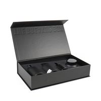 Vaporisateur vide de luxe de 50ml boîte rechargeable bouteilles de parfum carrées doublure en éponge échantillon d'écran stratification mate logo personnalisable