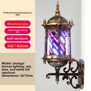 Insegna Luminosa LED Rotante per Barbiere, Stile Classico e Vintage, per Salone di Parrucchiere - Product Image 6