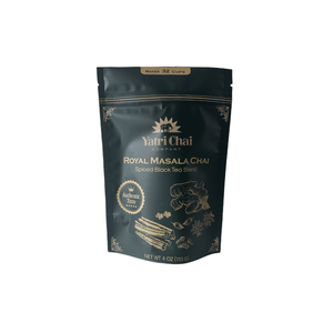 Impresión personalizada 4oz Embalaje de té Bolsas de plástico Mylar de grado alimenticio Cremallera resellable Bolsa de pie para té <span class=keywords><strong>Chai</strong></span> Black Powder - Product Image 3