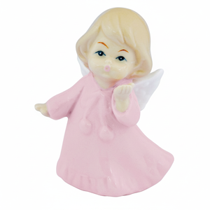 Angelo in Ceramica Rosa Personalizzabile per Decorazioni Natalizie 5.7*4.2*7.3 - Product Image 2
