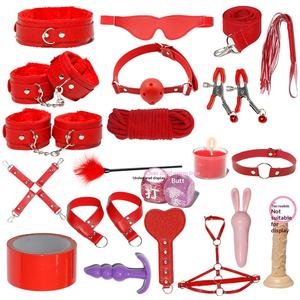Conjunto de Equipamiento para Abuso Sexual, Esposas, Látigo, Tapón Anal, Artículos para el Dormitorio de Parejas Adultas, Herramientas para Juegos Sexuales - Product Image 2