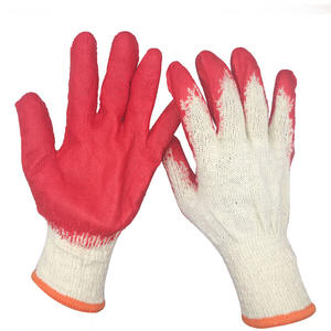 Económico 10G gris algodón tejido forrado azul agarre látex sumergido guantes de trabajo antideslizante Anti-Corte XL construcción de edificios de protección - Product Image 3