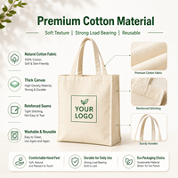 Bolsa de Mano de Lona de Algodón con Asa de Aspecto de Cuero, Bolsa de Compras Ancha Natural para Regalos Premium, Empaque de Boutique y OEM