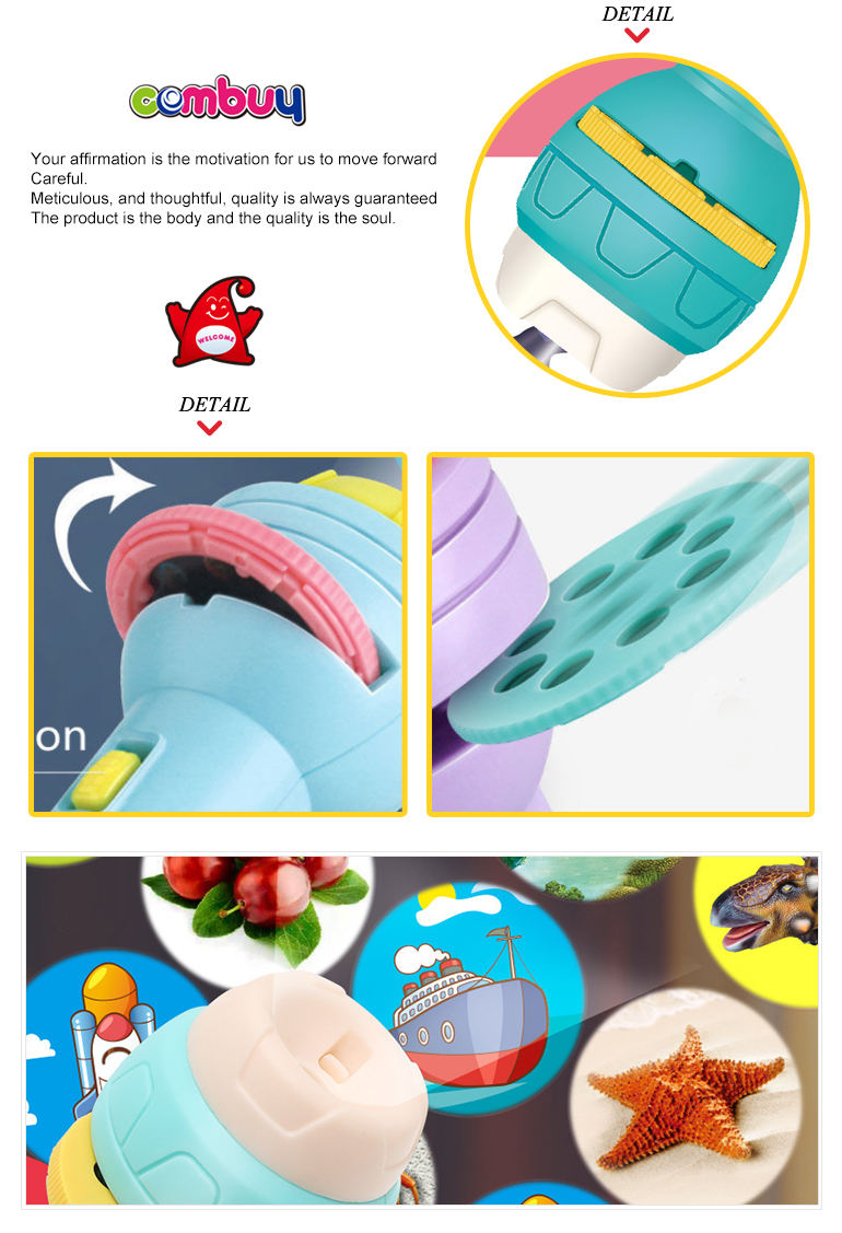 Animals early learning slide education flashlight projection toy