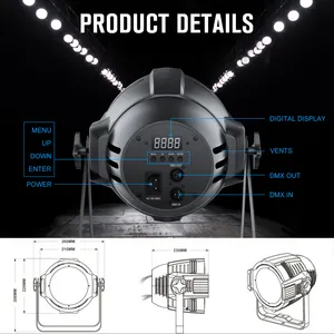 Luz LED RGB para DJ de festa Big Dipper LPC007-H 54x3W 180W iluminação de palco em cores