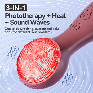 <span class=keywords><strong>Brosse</strong></span> <span class=keywords><strong>nettoyante</strong></span> électrique vibrante rose pour le visage, étanche, système d'exfoliation et de nettoyage en profondeur pour la peau, vente en gros - Product Image 2