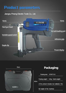 Fixation décorative sur le toit sans <span class=keywords><strong>gaz</strong></span> Batterie au lithium Électrique sans fil Encadrement de mur en béton Cloueuse en acier Pistolets à clous pour métal bois - Product Image 3