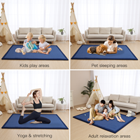 Tapis de sol en velours corail personnalisé pour bébé et tout-petit, épais et rembourré en mousse, adapté aux animaux domestiques, pour la décoration intérieure, le salon et les pique-niques, vente en gros
