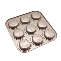 Moule à pâtisserie en forme de patte, 9 cavités, antiadhésif, en acier au carbone, pour four