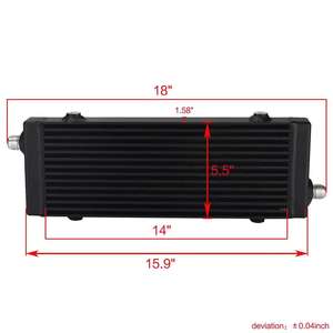 범용 알루미늄 엔진 오일 쿨러 열교환 기 소형 중형 대형 AN10 듀얼 패스 바 및 플레이트 오일 쿨러 열 실버 - Product Image 5