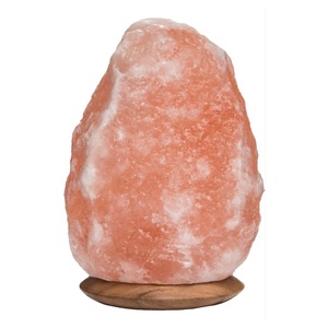 Lámpara de Sal del Himalaya Natural con Base de Madera Pulida de Alta Calidad, Color Rosa - Sian Enterprises SE-3280 - Product Image 5