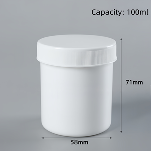 ถังพลาสติกปากกว้างขนาด 100 มล. 1000 มล. พร้อมฝาปิดสำหรับบรรจุครีมนวดผม เจลว่านหางจระเข้ แบบผง ขายส่ง - Product Image 4