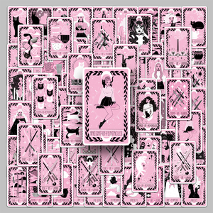 78 pièces de stickers de cartes de tarot <span class=keywords><strong>Blackpink</strong></span> décoratives faites à la main sur mesure pour boîtes à bijoux et tables de toilette - Product Image 1