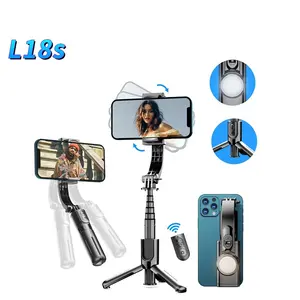 L18s 2023 yeni el tek eksenli Smartphone Gimbal sabitleyici APP LED el düzenlenen Tripod Gimble Vlog için