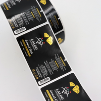 Logo personnalisé vinyle auto-adhésif étanche LOGO feuille d'or autocollants rouleau étiquettes d'emballage autocollant pour bougie
