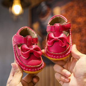 Bow Walking <b>Shoes</b> Baby and Toddler Sandals 0-1 Year Old Baby Sandals Baby Girls Toddler Soft Non - Product Image 6