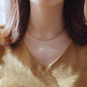 Lüks Moda AU750 Saf Gerçek 18 Ayar Altın Rehin Edilebilir Zincir Kolye Zarif Takı Kadınlar İçin Kolyeler - Product Image 5