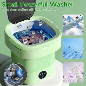 Lavadora/Secadora Portátil Plegable de Plástico de 8L, Semi-Automática, Todo en Uno, para Hotel, con Pantalla Táctil y Ahorro de Energía - Product Image 3