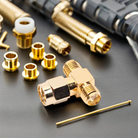 Adaptateur RF SMA plaqué or Double femelle vers SMA mâle Connecteur Triple T Jack 3 voies et prise Répartiteur coaxial