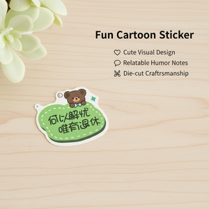 Recyclable waterproof printed PVC matte vinyl adhesive custom die-cut decorative stickers cartoon stickers - Product Image 4