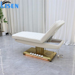 Kisen Top Grade Premium PU Leather Electric Beauty <b>Bed</b> With Adjustable <b>Backrest</b> Armrests Salon Tattoo Chair Massage Table - Product Image 3