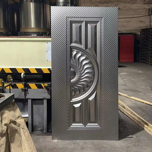 Porte extérieure de villa moderne en tôle d'acier laminée à froid pour portail, avec dimensions personnalisées et design durable - Product Image 1