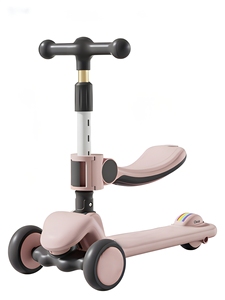 Baby Products <b>Toys</b> PU Scooter 3 Wheels Cool Music Foldable <b>Children's</b> Kick Scooter for Girls Boys 6-8 Years Seat - Product Image 1