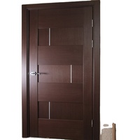 Conception de porte en bois de chambre à coucher Panneau polonais imperméable Portes intérieures modernes pour maisons