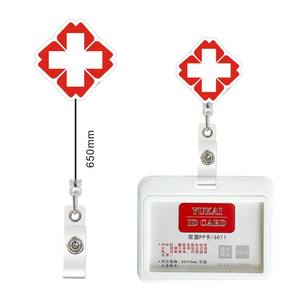 新しいスタイルのエコフレンドリーでおしゃれな卸売医師バッジリール、医療シリーズ、看護学生、看護師、介護士、看護助手、看護助手（看護師）用リトラクタブルバッジ - Product Image 4
