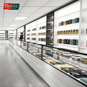 Station-service Commodité Étagères de présentation du tabac personnalisées Présentoir de comptoir de cigares Armoire à cigarettes Vitrine de magasin de fumée - Product Image 1