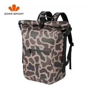 Featured Print Nylon Roll Top Waterproof Backpack Custom Logo Dry Sack Bag Backpack For Camping Hiking