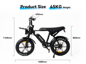 Bicicleta Eléctrica de Montaña V8 Ultrar para el Mercado Europeo, Motor de 250W/750W, Batería de 15ah/30ah, Cuadro de Hierro, Motor Trasero, Neumáticos Gruesos, para Adultos - Product Image 5